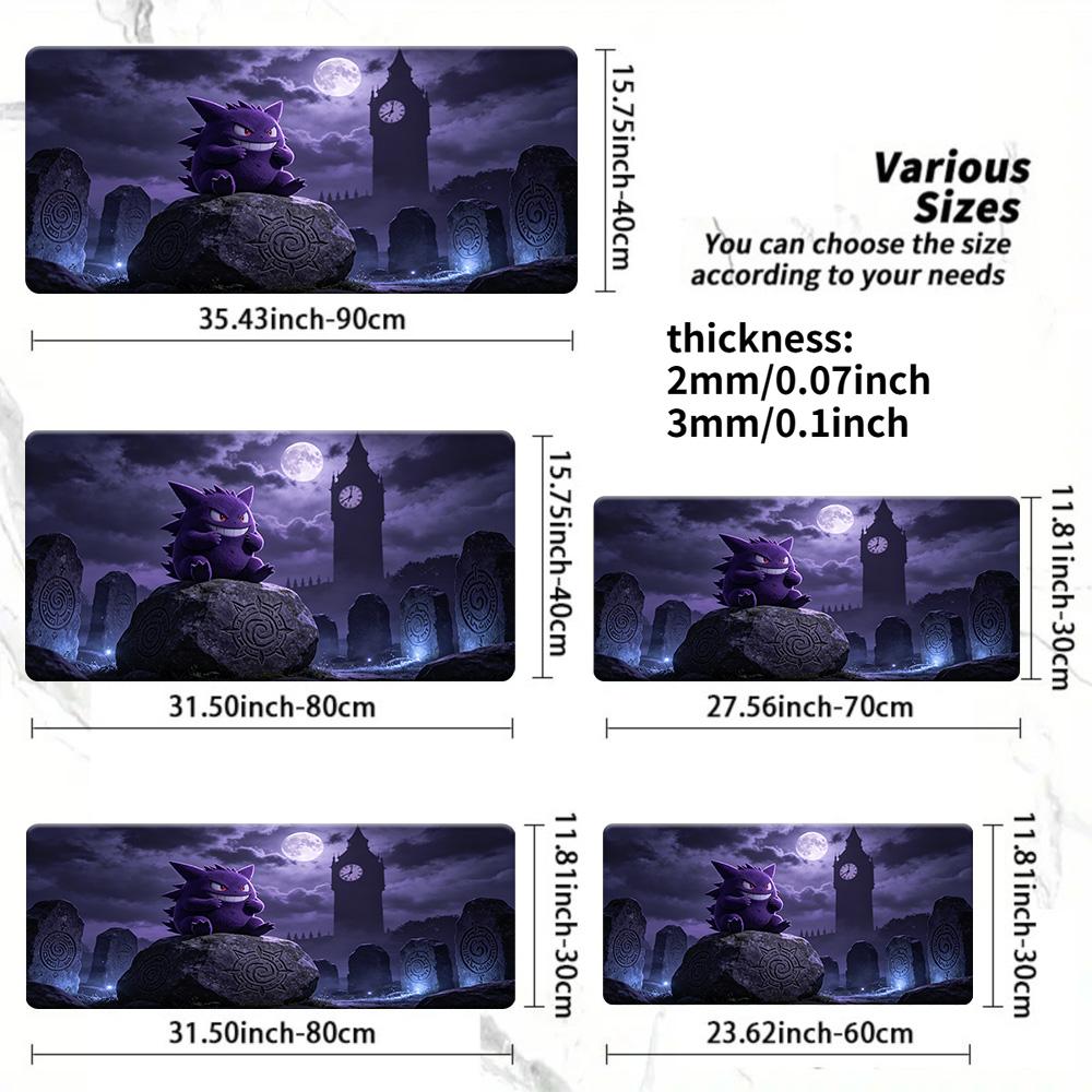 Lucario Autumn Forest Combat Gaming Mouse Pad with NonSlip Rubber Base 30x80x0.2cm