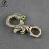 Vintage Copper Dragon Figurines Small Ornaments Retro Brass Animal Car Key Chains Crafts Office Desk Decorations Accessories