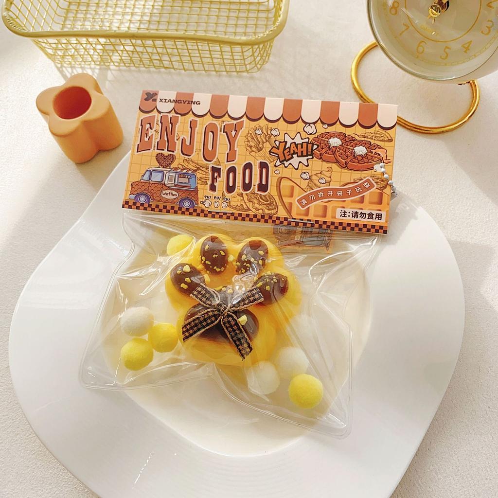 Cute Cartoon Food Squeeze Toy Silicone Pinch Slow Rebound Decompression Toy for Adult Kids Gift Stress Reliever Toys