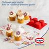 Ensemble de 2 moules à muffins 6 empreintes - DR OETKER - Flexxibel Love - 30 x 18 cm