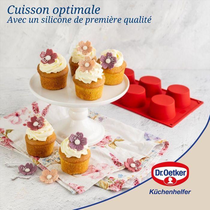 Ensemble de 2 moules à muffins 6 empreintes - DR OETKER - Flexxibel Love - 30 x 18 cm