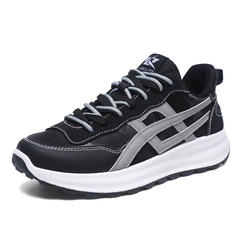 

Men s and women s spring and autumn sports shoes low-top casual and comfortable breathable leather board shoes dad shoes 44 male чёрный