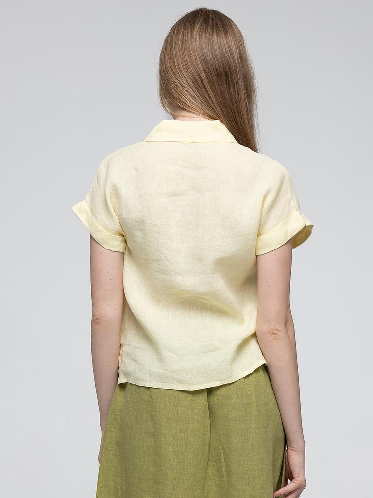 WOMEN' LINEN SHIRT BLOUSE WITH POCKET