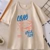 Crab T Shirt Funny Food Tshirt Retro Graphic Tee Summer Seafood Short Sleeve Tshirt Unisex Women Cotton Short Sleeve Tops Tee