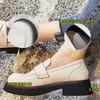 Leather Loafers Women's 2025 Spring New Women's Platform One-pedal Single Shoes Women's Casual Small Fragrant Women's Shoes Tide