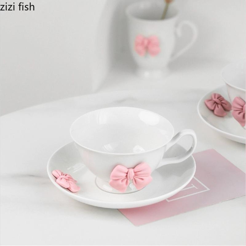 Girl Butterfly Ceramic Mug Afternoon Tea Cups Coffee Mug  Water Cup Milk Tea Cups Breakfast Cup Milk Mugs Juice Mugs Drinkware
