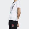 adidas T Shirts Women's White Crew Neck Moderate Straight Fit EJ7096