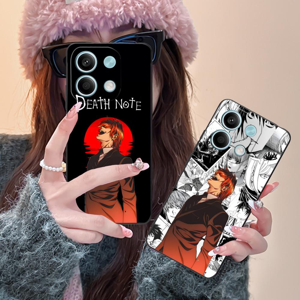 Death Note Kira Light Mobile Phone Case for Xiaomi Redmi Note 14 13 12 11 S Pro Plus 4G 5G Colorful Printing Cover Cover Pretty