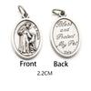 Reversible Metal Charms Necklace Bracelet DIY Accessories Philomena Our Lady Benedict Religious Figures Charms Catholic Figures
