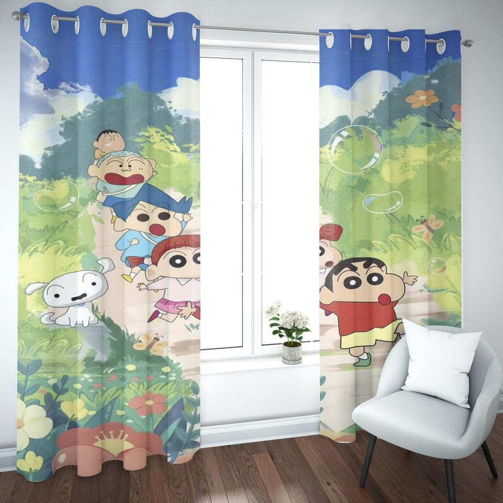 Cartoon Crayon Shin-chan Curtain Home Printing Curtains Living Room Children Bedroom Style Decoration Window Blackout