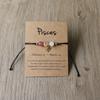 12 Zodiac Signs Natural Stone Handmade Braided Bracelet Minimalist Woven Jewelry for Women Men