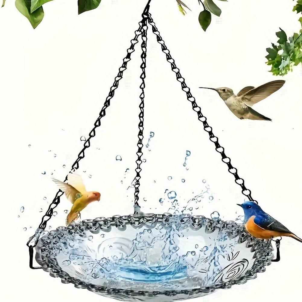 Hanging Bird Feeders Bird Bath Tray S-shaped Hook Plastic Fountain Water Drinker Outdoor Feeder Pet Supplies Garden Yard Decor