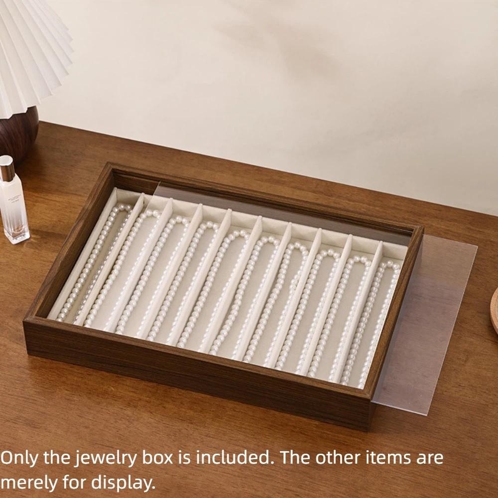 

Retro Dust-proof Jewelry Box Walnut Wood Display Jewelry Holder Jewelry Organizer Home Style 2