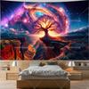 Trippy Cloud Tree Of Life Tapestry Wall Hanging Room Decor Aesthetic Wishing Tree Galaxy Landscape Witchcraft Boho Tapestries