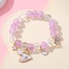 Sanrio Cinnamoroll Crystal Beaded Bracelet - Handmade Cartoon Gift for Female Students, Friends, and Couples.