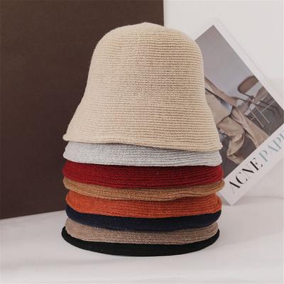 Foldable Bucket Hat Casual Sun Cap Portable Panama Hat  Women