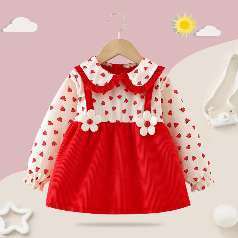 Autumn Waterproof Princess Coverall: Stylish, Stain-Resistant Protective Dress for Girls