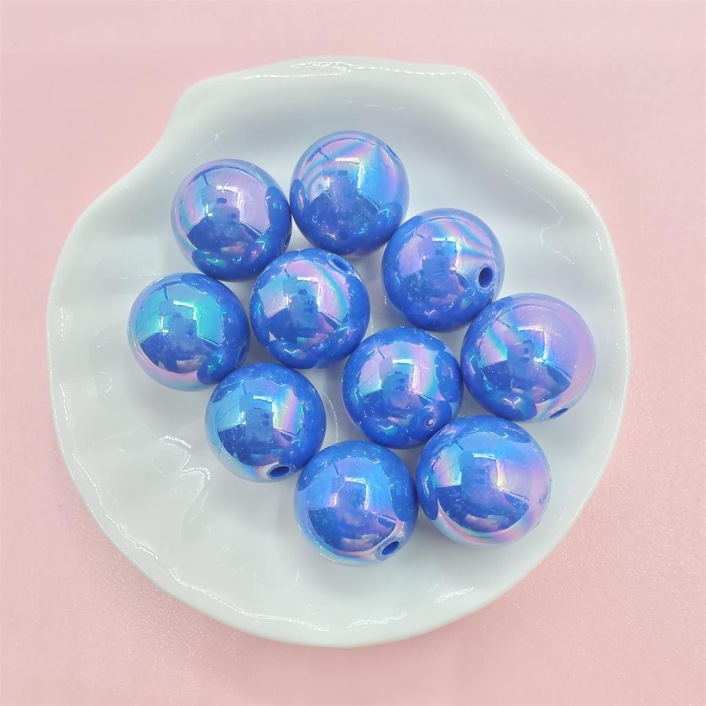 10 szt. okrągłych koralików koralikowych materiałów biżuteria akcesoria AB magiczny kolor bransoletka naszyjnik moda kreatywny ciemny dział