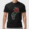 Skeleton Hand Holding Rose T Shirt Gothic Tattoo Style Unisex Graphic Tee