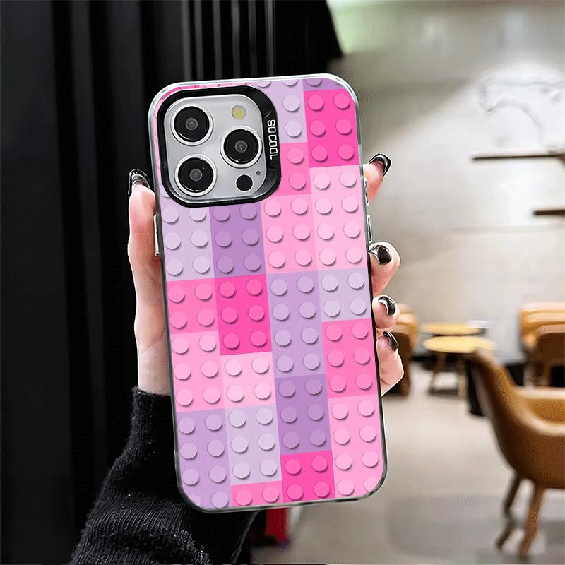 Fashion Building Blocks Pattern Soft Phone Case for iPhone 15 16 17 Pro Max 17Air 16E 14 Plus 13 12 Mini Shockproof Cover Back S