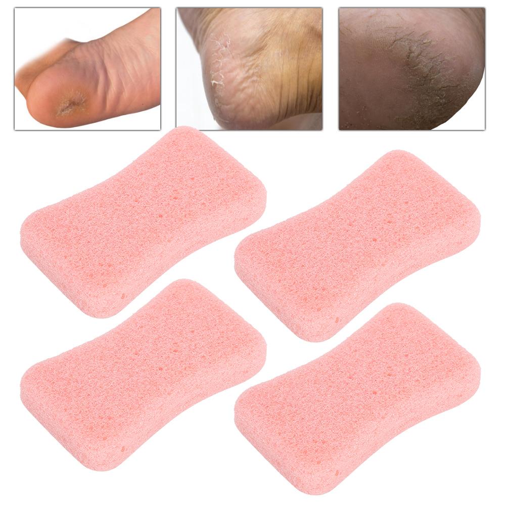 4pcs Callus Exfoliate Stone Feet Care Pumice Stone Feet Hard Skin Remove Pedicure ScrubberPink