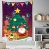 Cartoon Santa Claus Pattern Tapestry Home Bedroom Living Room Wall Decoration Christmas Theme Tapestry