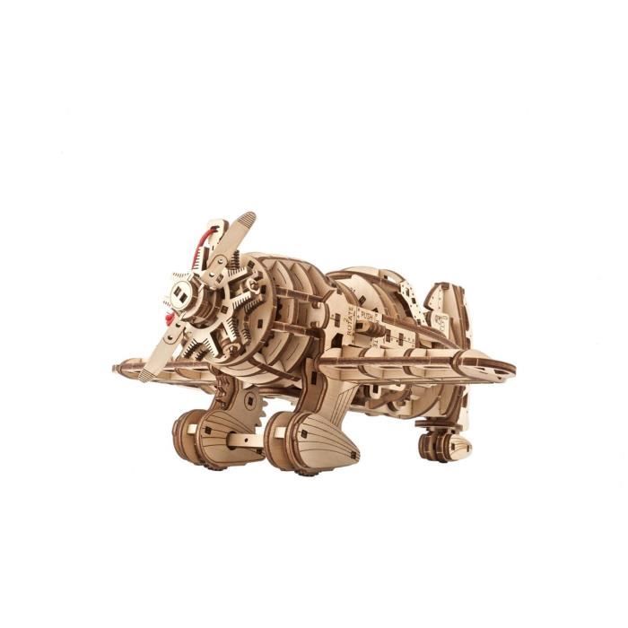 Maquette en bois - UGEARS - Avion Frelon Fou - 354 pièces - Temps de montage 8h - Coloris Unique
