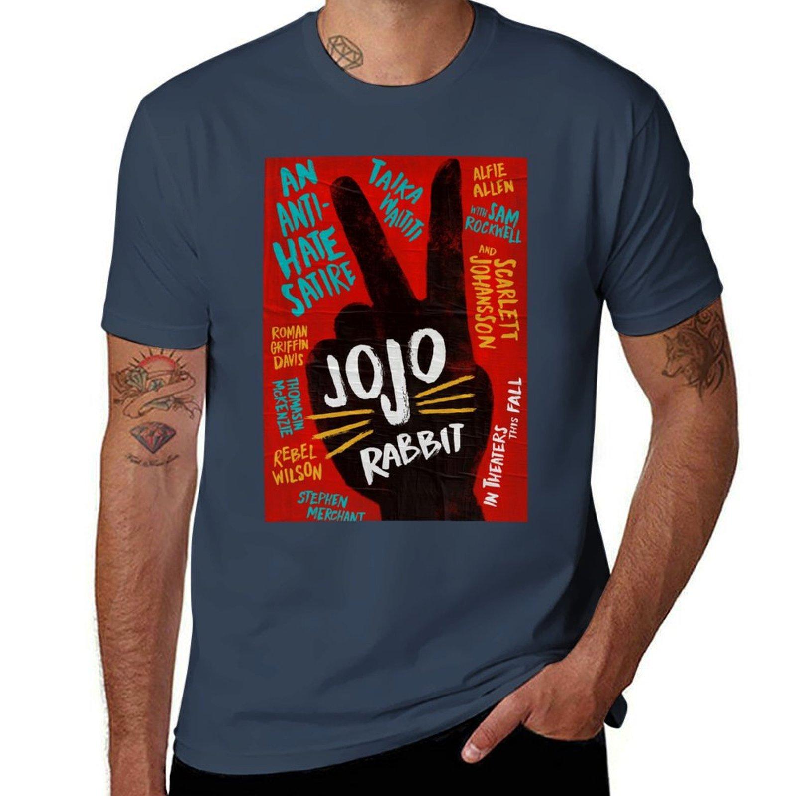 Jojo rabbit Sticker TShirt Novelty Graphic Tee Shirt S