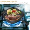 Cast Iron Grill Pan, Nonstick Coating   Grill Skillet Stk Frying Pan Even Hting Kitchen Cookware All Stovetops Compatible for Indoor Outdoor RV C
