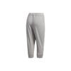 adidas Solid Color Striped Three-Quarter Sports Pants Retro Sports Long Pants Women Pants Gray FL2363