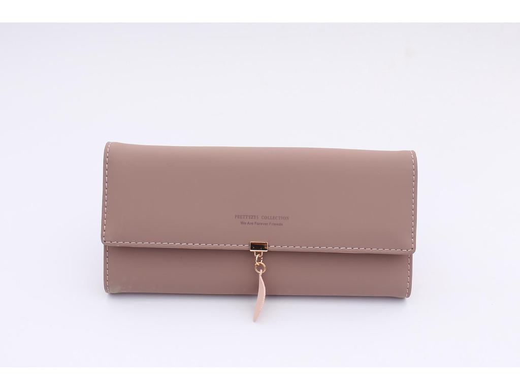 Korean Style Women's Leather Clutch – Zipper Buckle Wallet with Large Capacity
