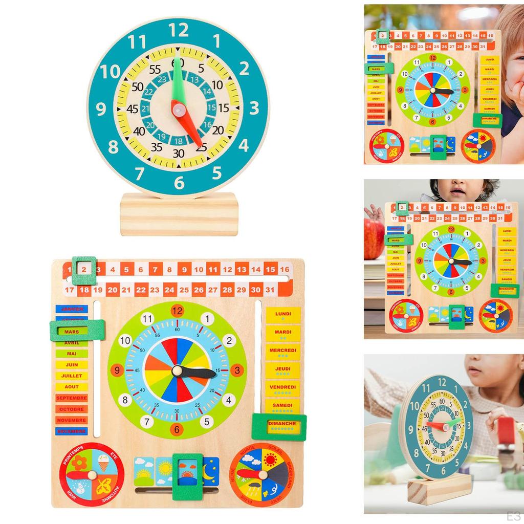 Telling Time Teaching Toy Preschool Learning Early Educational Toy, for Children Holiday Gifts