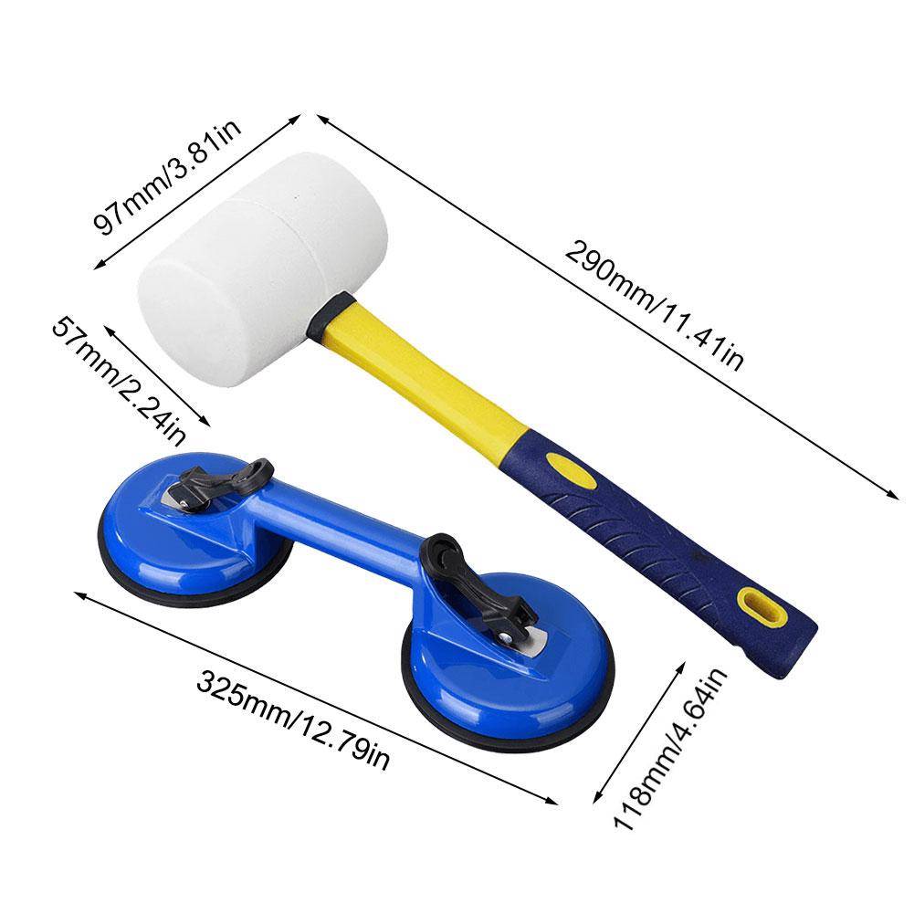 Floor  Fixer Tool Include Suction Cup and Mallet Blue Kit Glass Suction Cups for Laminate Floor  Repair