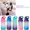 Sport Water Bottle 2000ml Outdoor Drinking Bottle Straw Portable Travel Tea Cup