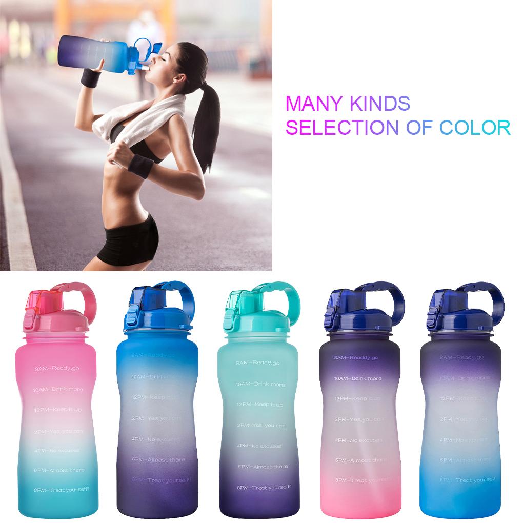 Sport Water Bottle 2000ml Outdoor Drinking Bottle Straw Portable Travel Tea Cup