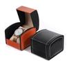 PU-Leder Einzelne Uhrenaufbewahrungsbox Schutzsichere stoßfeste Uhren-Geschenkbox mit Kissen Armbanduhr-Display-Case für Männer Geschenk