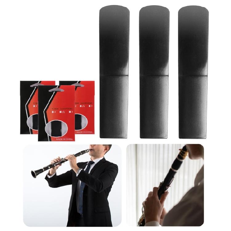 3Pcs Professional Saxophone Reed Strength 1.5/2.0/2.5 Resin Tenors Saxophone Mouthpiece Reed Beginner Saxophone Reed