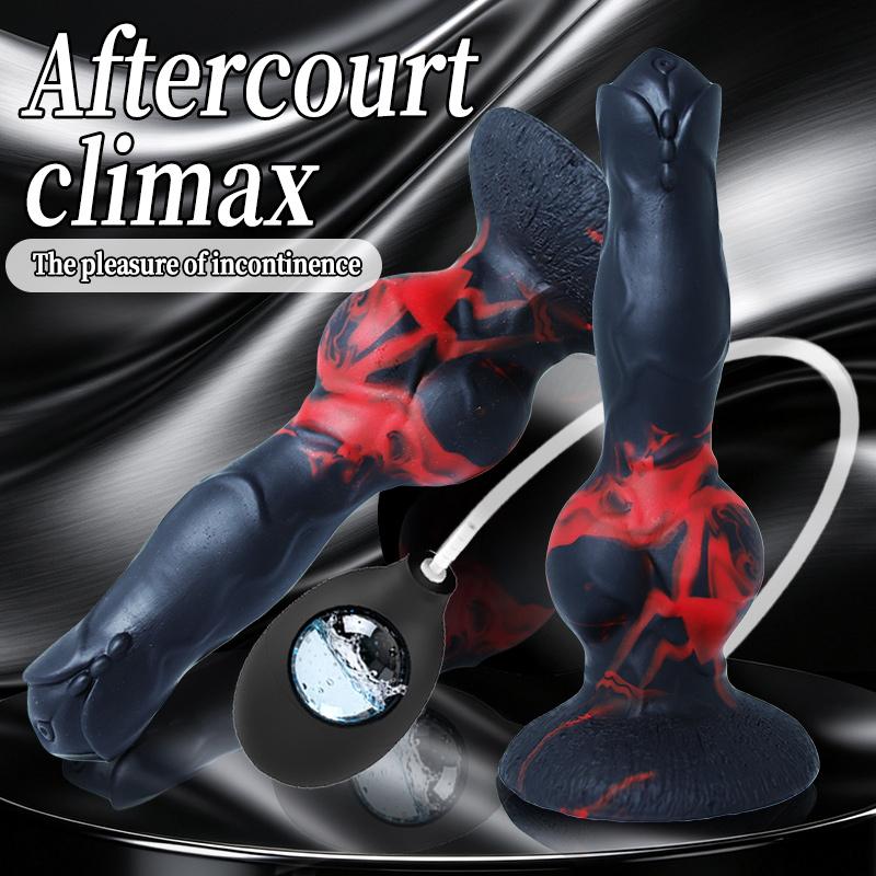 Liquid Silicone Ejaculating Anal Plug - Squirt Dildo for Men Women, Backdoor Realistic Adult Sex Toy with Pump