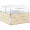 Plant Pot Ivory 100 X 100 X 77 Cm Galvanized Steel