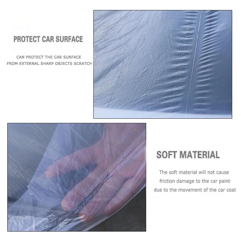 Universal Disposable Transparent Car Cover PEVA Dustproof Scratch-Free Auto Indoor Protector Vehicle Exterior Guard Car Cover