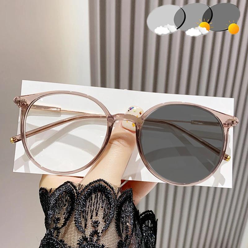 Fashion Outdoor Changing Color Photochromic Myopia Glasses Unisex Uv Sunglasses With Minus Diopter For Women -1.0 -1.5 -2.0 -2.5
