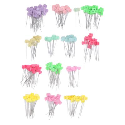 Conjunto de 300 Alfinetes Retos de Cabeça Chata Ponta Incisiva Conjunto de Alfinetes de Costura para Posicionar Decorar Projetos de Artesanato