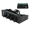 PC Fan Controller Adjustable Speed LCD Display Temperature Controller with Screws Stickers for