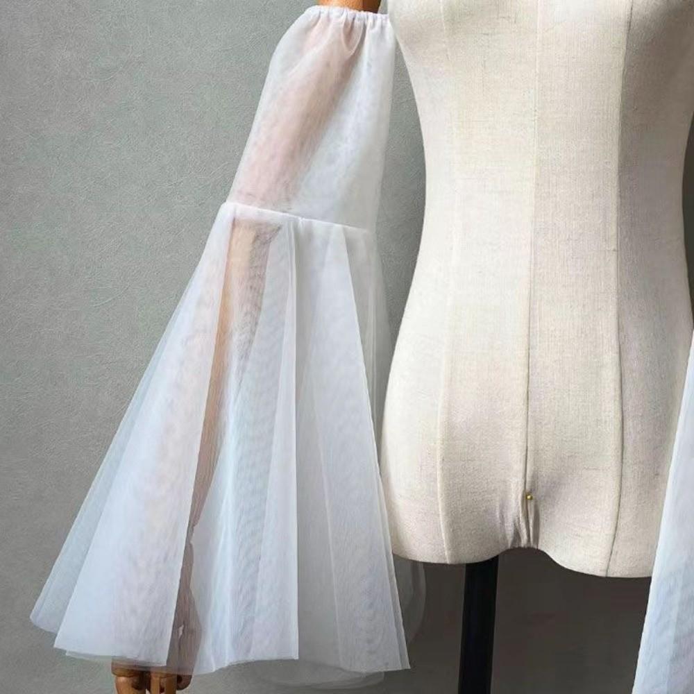 Sunscreen Detachable Sleeves Tulle Material Sheer Bridal Gloves Wedding Party