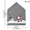 Qiaochi Christmas Non-woven Chair Cover with Cartoon Santa and Snowman Design