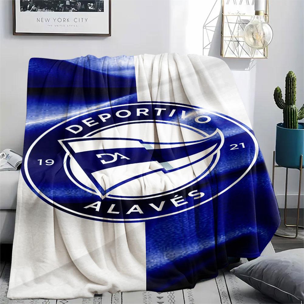 1PC Deportivo Alaves Patterned Flannel Blanket Suitable For All Seasons for Home Decor Warmth and Comfort Gifts Holiday Present
