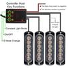 Car Front Grille Lighting 12V 24V Amber LED Emergency Strobe Warning Lights Car Flash Beacon Yellow White Signal Lamp