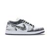 Jordan Air Jordan 1 Funi Meteor Ink Abrasion Resistant Low Top Vintage Basketball Shoes Men's Black White 553558-153(Team348-Funi )