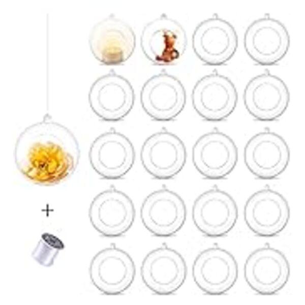 Romadedi Glass for Candlestick - 2 Pcs Clear Small Tapered Candle Holder Dec