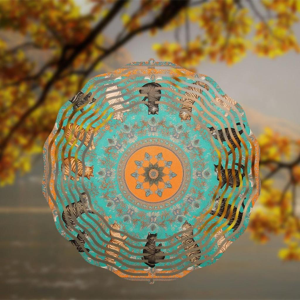 10 Inch Hanging Wind Chime Rotating Art Decor with 360 Hook for Courtyard Balcony Garden Spring Summer Outdoor Gift for Friends